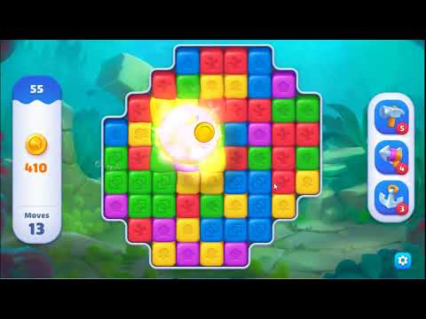 Fishdom Blast Level 55 - NO BOOSTERS GAMEPLAY 🐠 | SKILLGAMING ✔️