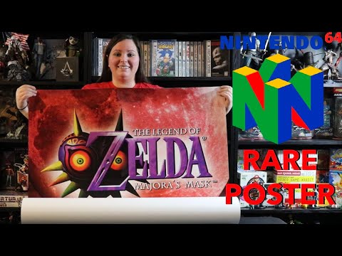 RARE The Legend Of Zelda Majora's Mask Promo Poster for the Nintendo 64!