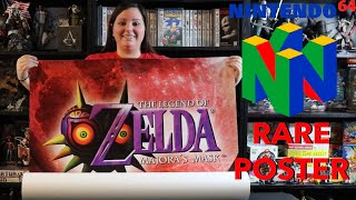 RARE The Legend Of Zelda Majora's Mask Promo Poster for the Nintendo 64!