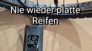 Unterwegs Luft aufpumpen, egal ob Auto, Motorad, E-Bike oder Fussball.