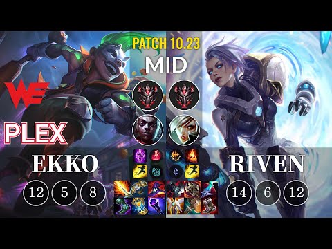 WE Plex Ekko vs Riven Mid - KR Patch 10.23