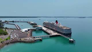 Queen Elizabeth Cruise Ship Docked at Darwin Port. 26th Oct 2024. #northernterritory #australia