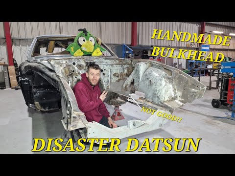 Finding More Misery!! :( Hand Making A New Bulkhead! Classic Disaster Datsun 260z Restoration
