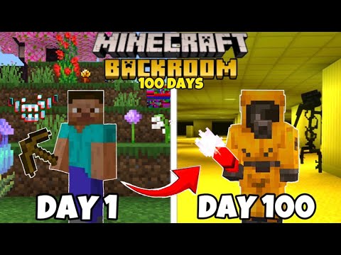 I Survived 100 Days In The BACKROOMS In Minecraft