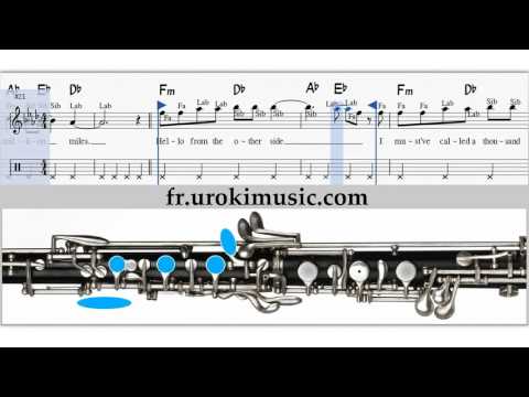 (2) Cours de Hautbois Adele Hello Partitions Mélodie Сhansons Tuto Comment Jouer Tab Tablature