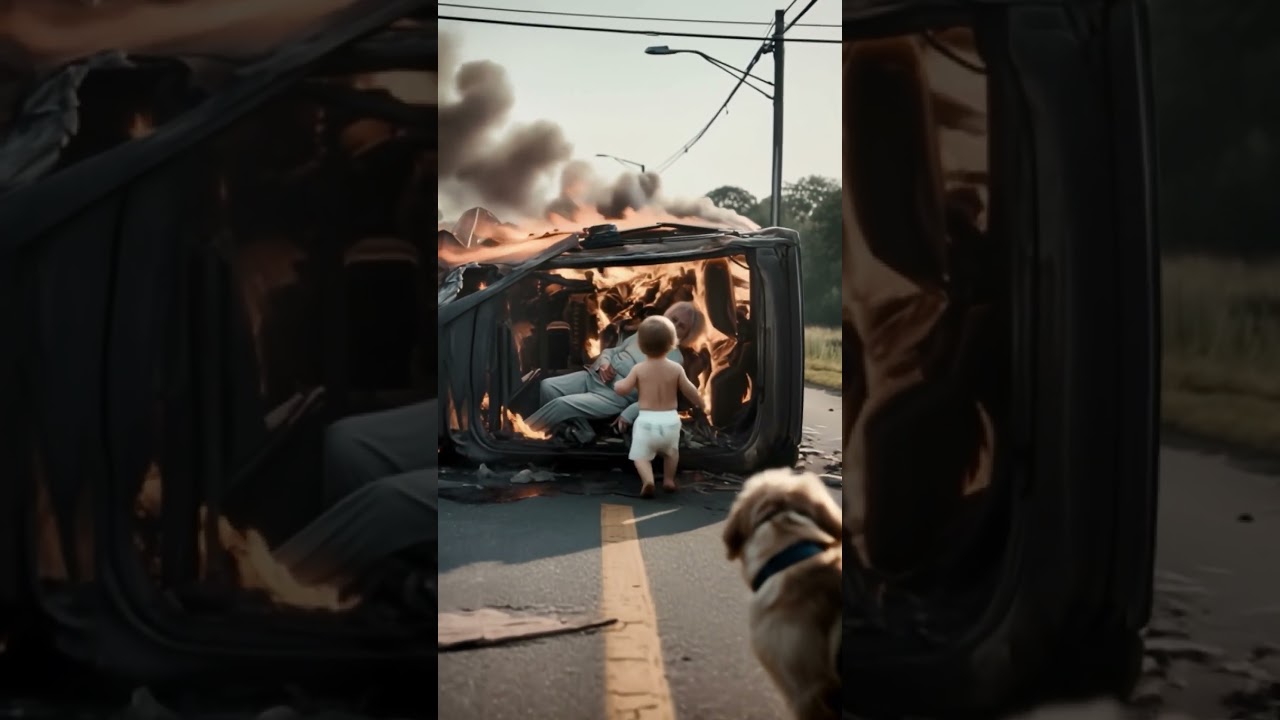 The brave baby and dog rescued grandma together, warming and positive energy.