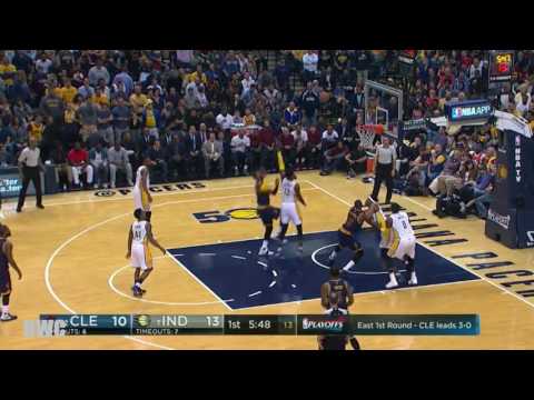 Paul George Defense On LeBron James, April 23, Playoffs 2017, R1G4