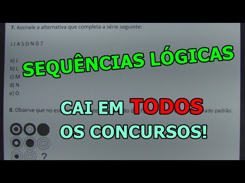 SEQUÊNCIAS LÓGICAS - 8 QUESTÕES CONCURSO