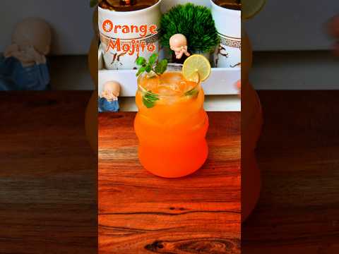Refreshing Orange Mojito recipe 🍊#orangemojito #mojito #shorts #trendingrecipe