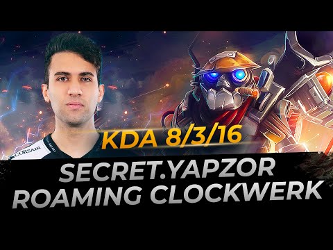 Yapzor plays a Roaming Clockwerk - Dota 2 Replay Full Gameplay