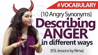 English Lesson -Describing sides of ‘ANGER’ (Synonyms) – Learning English Vocabulary.