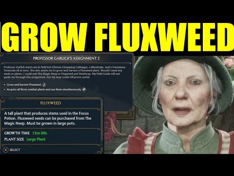 How to "Grow and harvest fluxweed" Hogwarts legacy (Professor garlicks assignment 2)