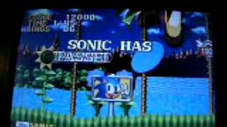 Sonic The Hedgehog (Sega Megadrive version) on Nintendo Gameboy Advance (GBA). Gameplay & Commentary