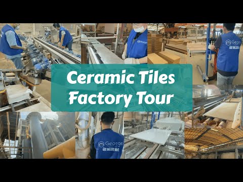 Armazém de fábrica de telhas cerâmicas na China Foshan | Processo de fabricação de telhas cerâmicas