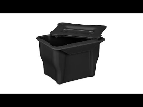 Petit seau à compost noir Noir - Matière plastique - 25 x 18 x 19 cm