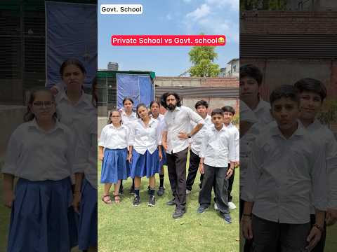 Private School vs Govt. School 😂 #shorts #ytshorts #teratrigun #pvtschool #govtschool