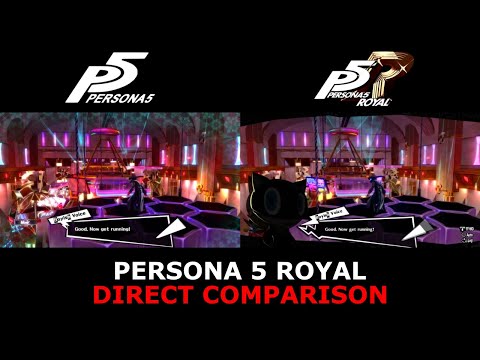 Persona 5 vs Persona 5 Royal Side by Side Direct Comparison #1 | Main Menu, Opening Sequence