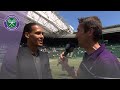 Liverpool footballer Virgil van Dijk visits Centre Court for the first time | Wimbledon 2019