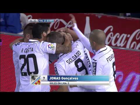 Gol de Jonas en el Valencia CF (2-0) Getafe CF - HD