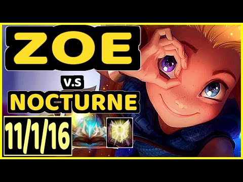 STROMPEST (ZOE) vs NOCTURNE - 11/1/16 KDA MID CHALLENGER GAMEPLAY - NA