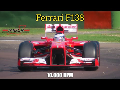 Ferrari F138 | V8 Engine | Pure Sound, Downshifts | Imola Circuit | F1 Clienti | 10.000 RPM