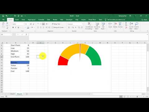 Speedometer Chart in Excel 2019