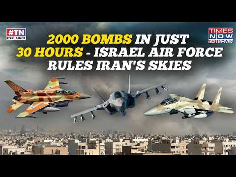 Israel's F-35, F-15 & F-16 Fighter Jets Rule Iran Skies: 2000 Bombs Dropped In Just 30 Hours| Watch