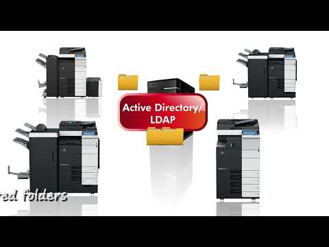 Active Directory when using copier machine konica minolta bizhub step by step