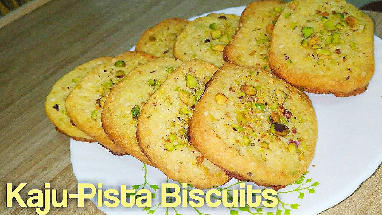 Kaju- Pista Cookies/ Biscuits | Eggless Kaju-Pista cookies | Biscuit recipe