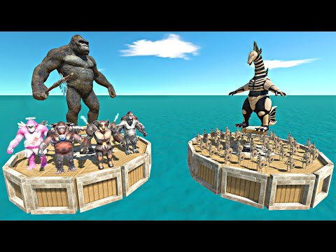Skeleton Titanosaurus Team Coliseum Challenge | King Kong + All Goro vs Skeleton Team - ARBS
