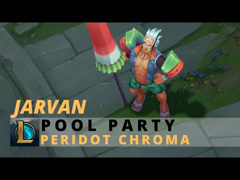 Pool Party Jarvan Peridot Chroma - League Of Legends