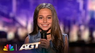 Skylar Katz | Fierce 11-Year-Old Rapper Performs Original "I'm Fresh" | AGT thumbnail