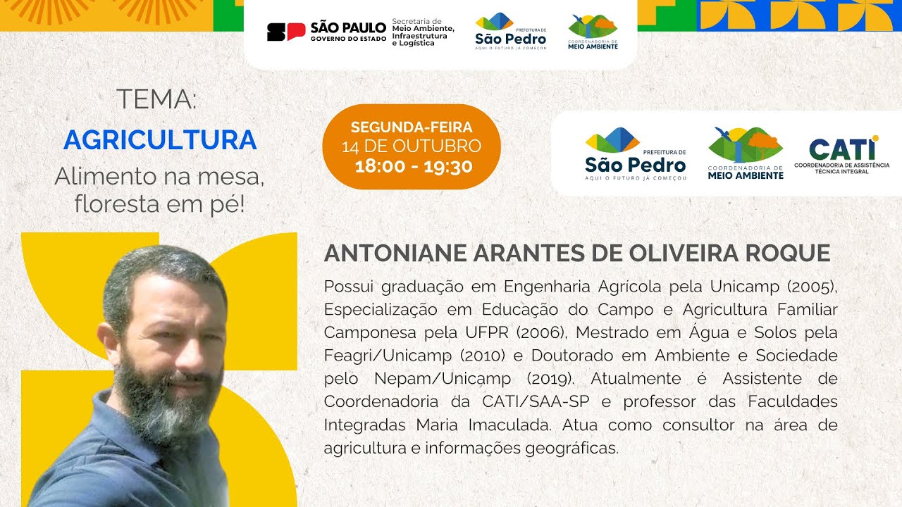 Curso de Qualificação de Educadores Ambientais - Agricultura: Alimento na mesa, floresta em pé!