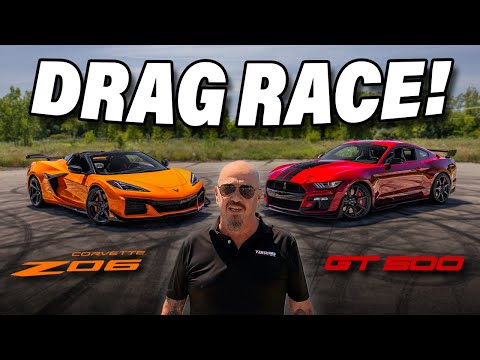 Head to Head: Shelby GT500 vs. C8 Z06 - Ultimate Comparison + DRAG RACE!
