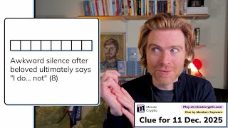 Minute Cryptic Clue 534: Awkward silence after beloved ultimately says I do... not (8)