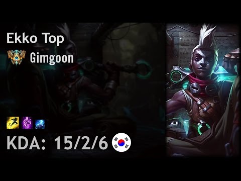 Ekko Top vs Gragas - Gimgoon - KR Challenger Patch 7.7