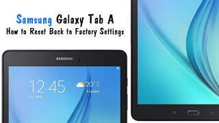Samsung Galaxy Tab A - How to Reset Back to Factory Settings​​​ | H2TechVideos​​​