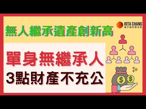 【遺產充公4億5千萬?】單身如何避免財產無人繼承3重點【Rita橘子姐的理法院】 @RitaChang #91