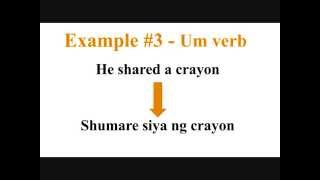 Tagalog Actor focus Verbs