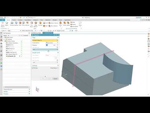 Chamfer command enhancements in NX 1899