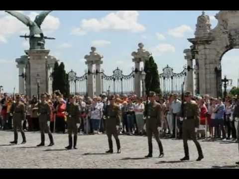The President palace, Budapest, Hungary - guard of honour Video