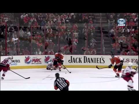 Daniel Briere Overtime Winning Goal-Hurricanes vs Flyers 2/9/13