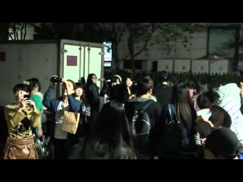 110927 Donghae, Yesung, Ryeowook, Kyuhyun and Sungmin leaving Sketchbook recording