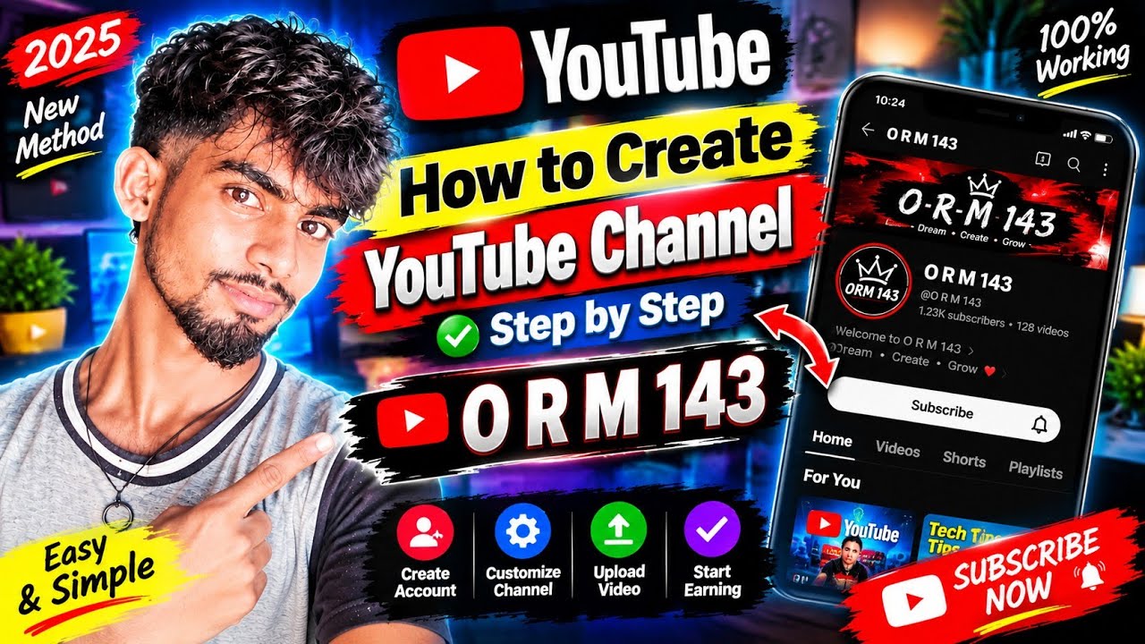 🔥 How to Set Up a YouTube Channel? | Full Channel Setup | O R M 143