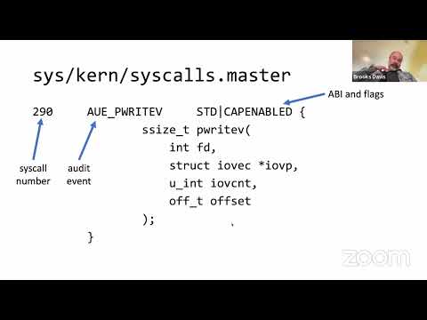 So you want to add a system call Brooks Davis