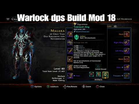 Neverwinter Warlock dps build Mod 18