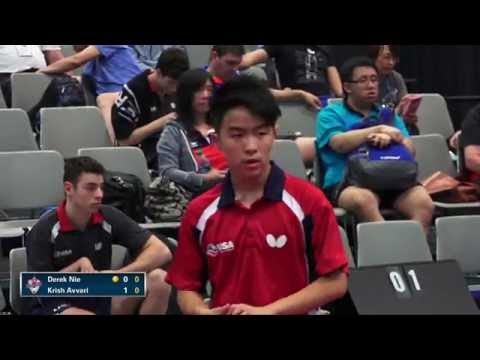 2016 US National Championships - Krish Avvari vs. Derek Nie (Men's QF)