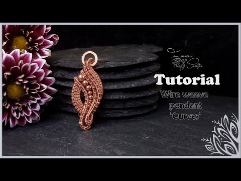 Layered wire weave pendant tutorial - 'Curves'