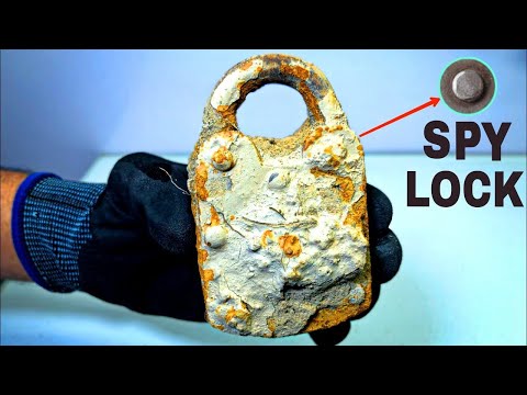 Antique Very Rusty Lock Restoration Video!