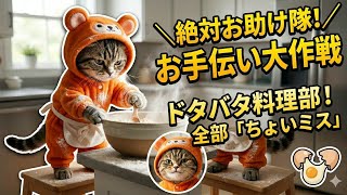 【着ぐるみ子猫:こはく】お手伝いがしたいにゃ！#着ぐるみ #猫 #猫動画  #かわいい #ai  #料理 